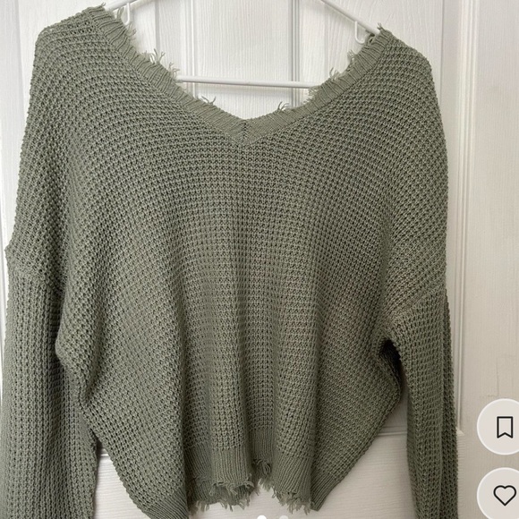 Sage green knitted sweater/ size small/ lightly warn - Picture 1 of 2